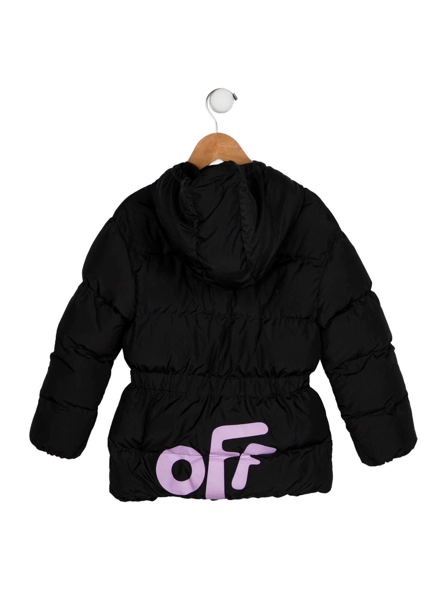 Off-White Logo Patch Hooded Puffer