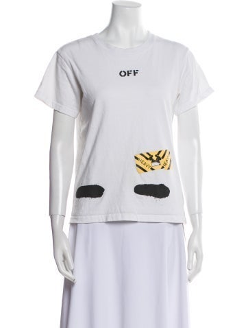 Off-White Tops Diagonals Graphic Print T-Shirt M
