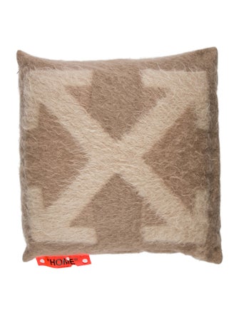 Off-White Large Mohair Arrows Cushion