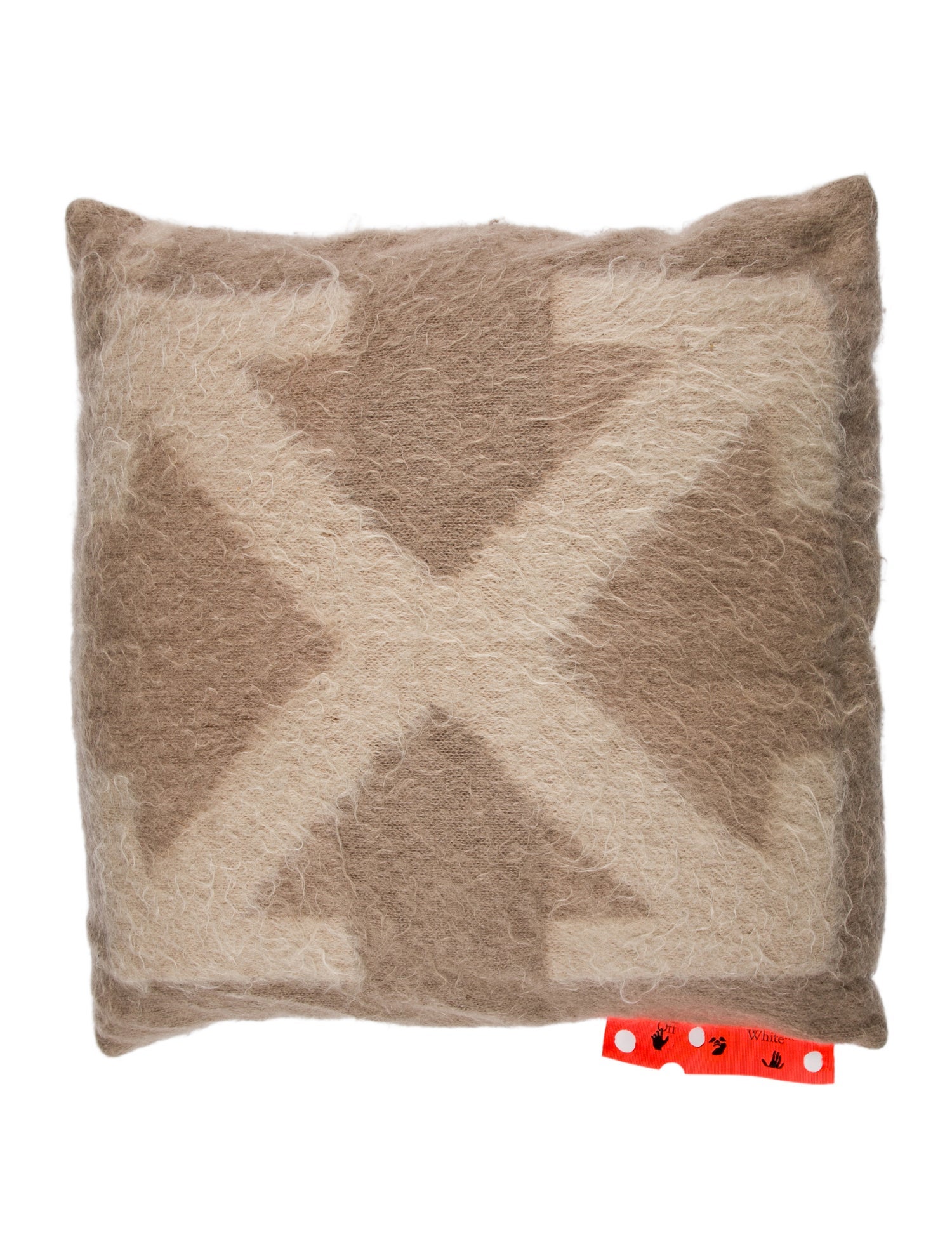 Off-White Large Mohair Arrows Cushion