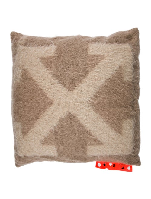 Off-White Large Mohair Arrows Cushion