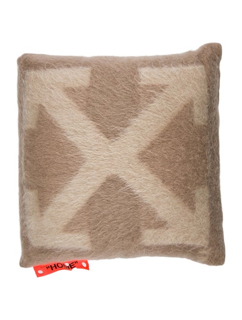 Off-White Large Mohair Arrows Cushion