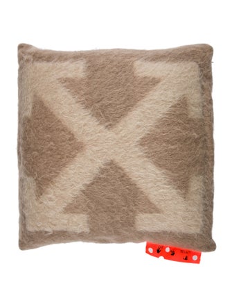 Off-White Large Mohair Arrows Cushion