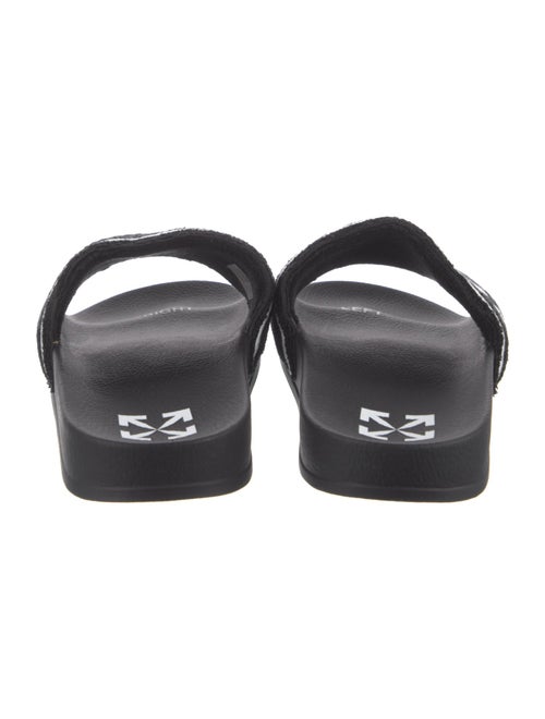 Off-White Terry Cloth Printed Slides