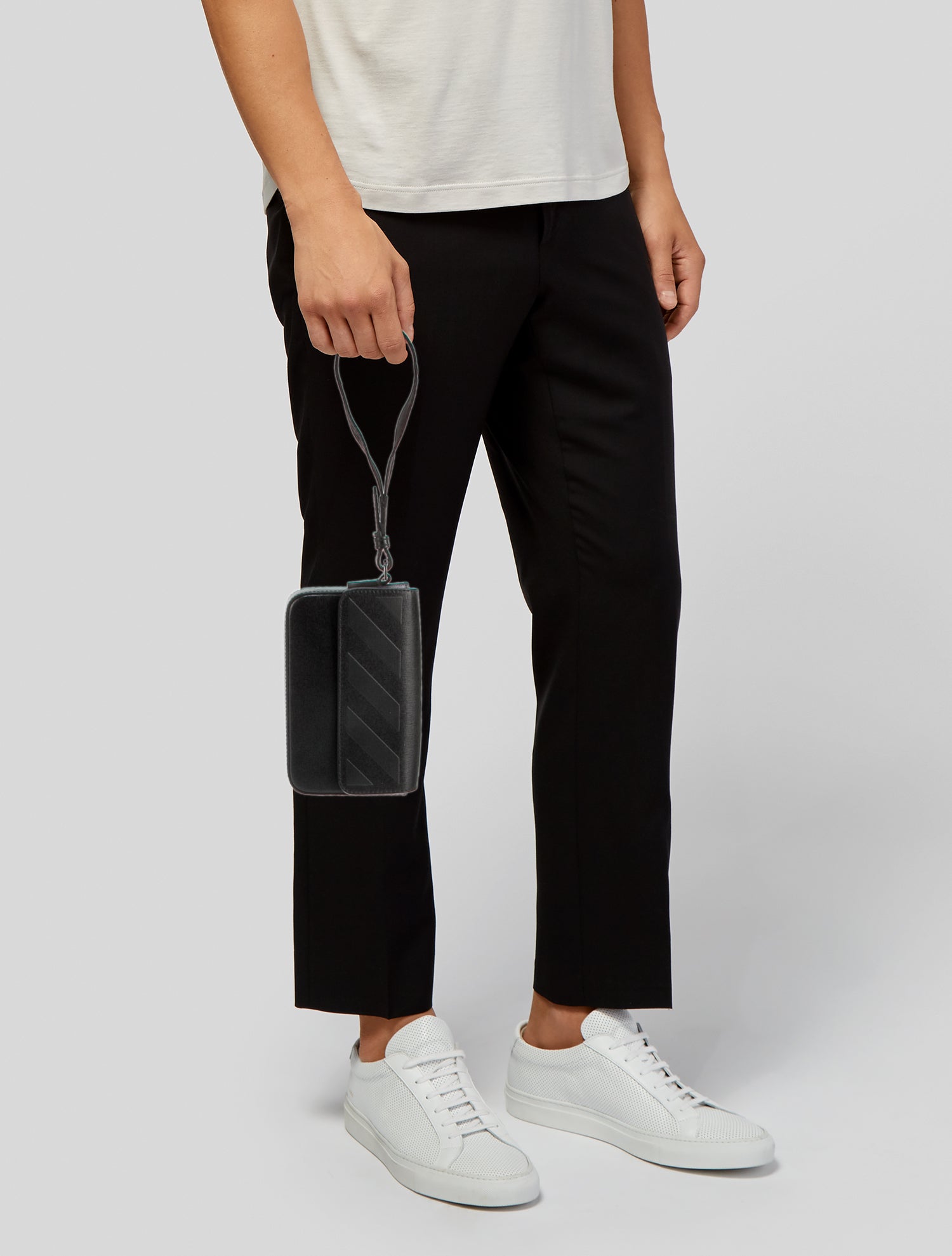 Off-White Leather Clutch