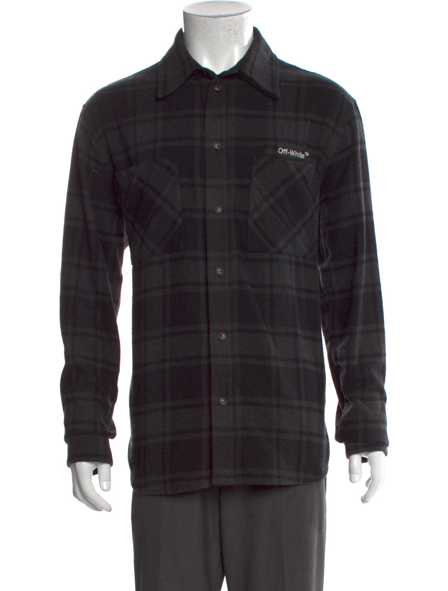 Off-White Plaid Arrows Plaid Print Shirt