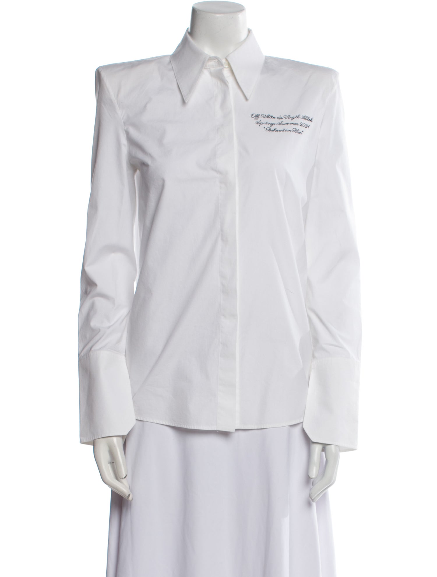 Off-White 2021 Long Sleeve Button-Up Top