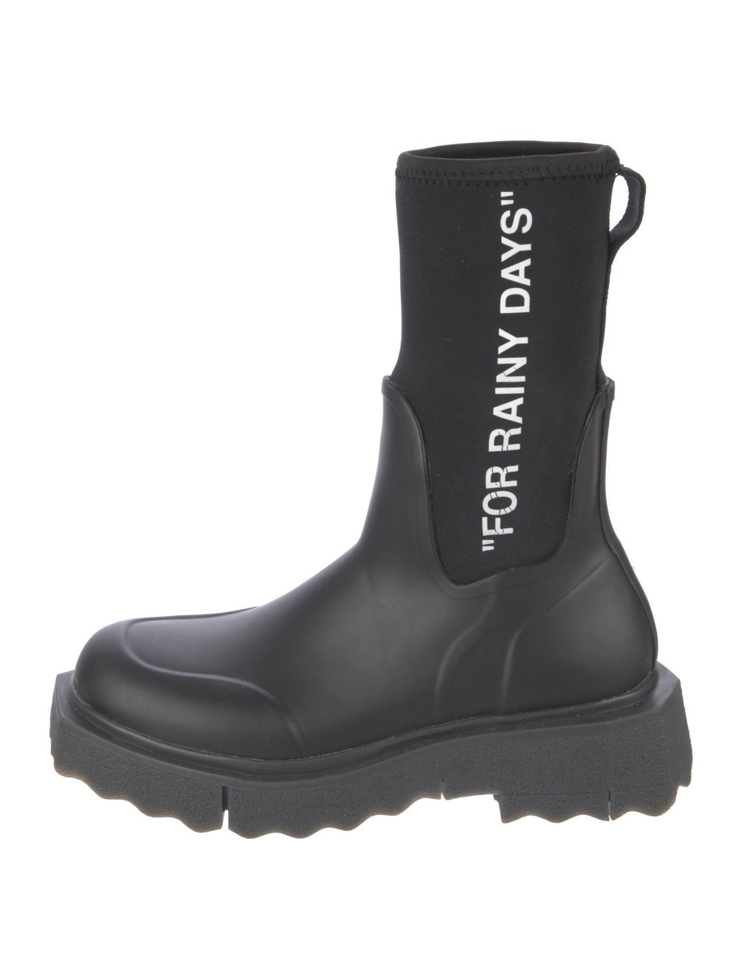 Off-White Rubber Printed Rain Boots