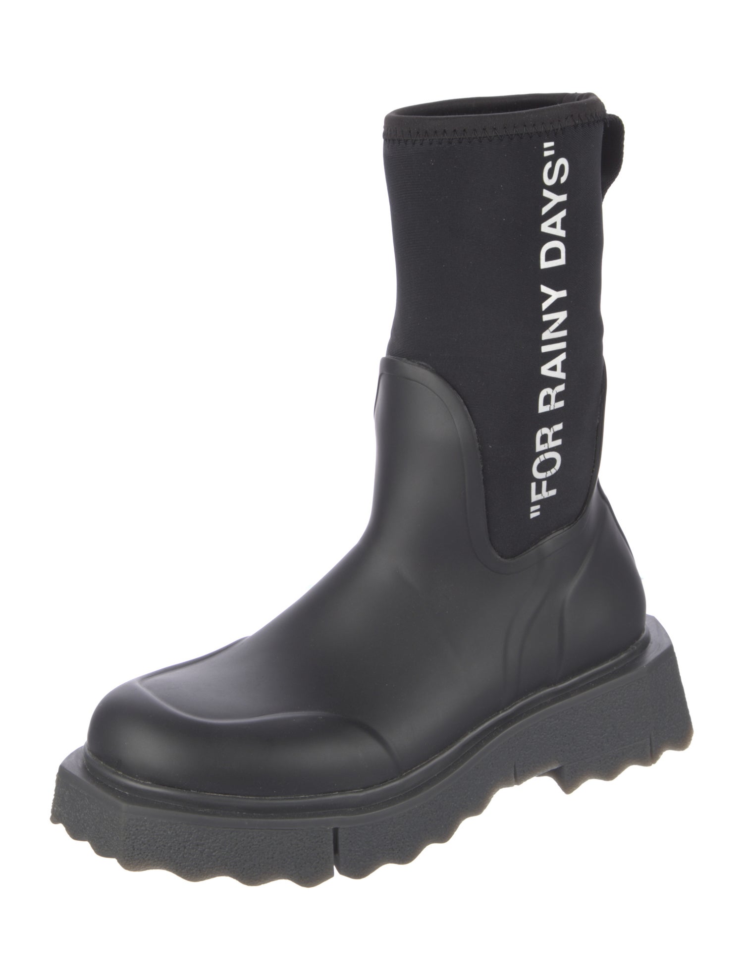 Off-White Rubber Printed Rain Boots