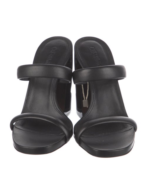 Off-White Meteor Block Leather Slingback Sandals