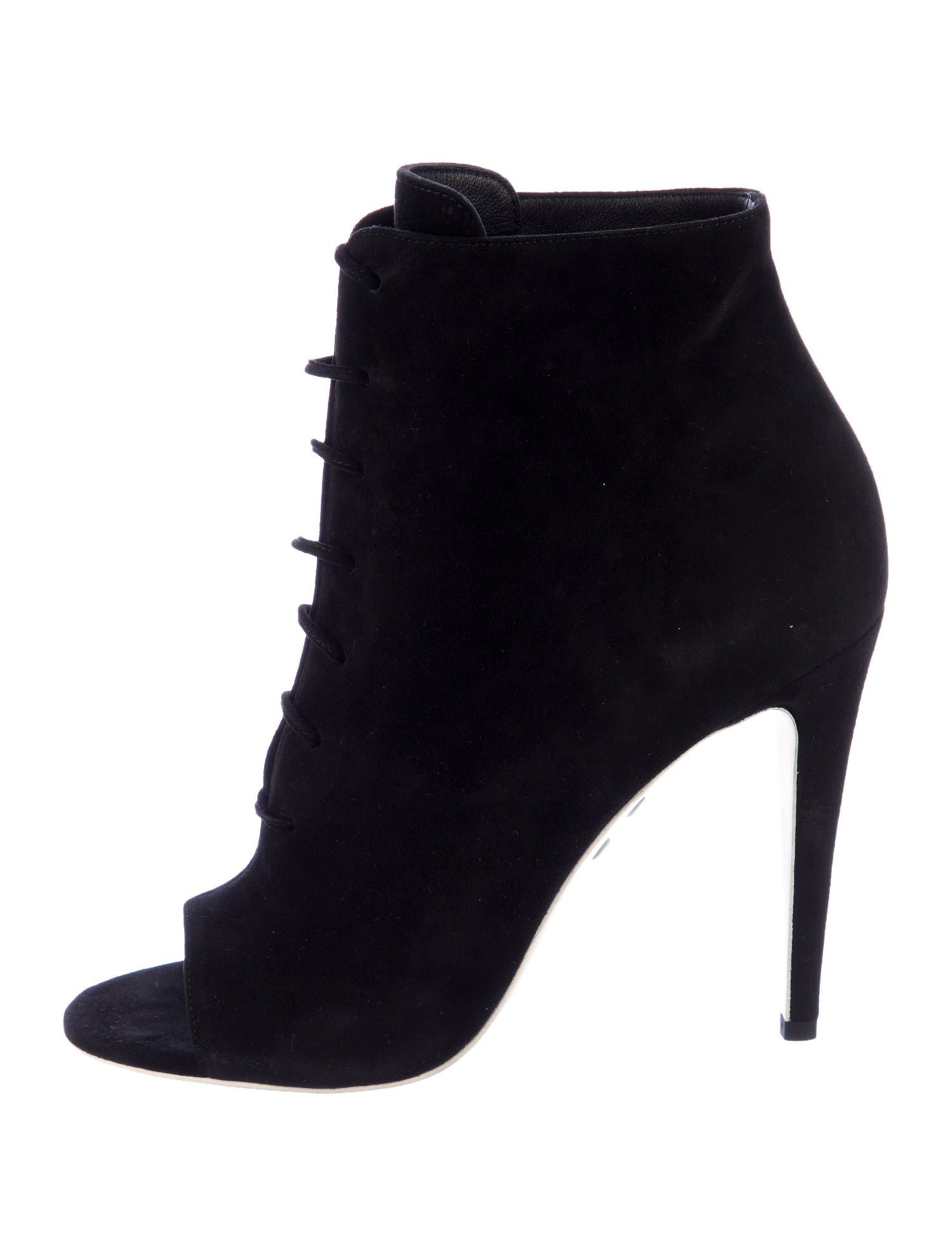 Off-White Suede Lace-Up Boots