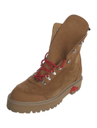 Off-White Suede Hiking Boots