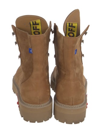 Off-White Suede Hiking Boots