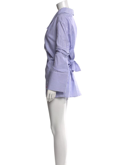 Off-White Striped Long Sleeve Button-Up Top