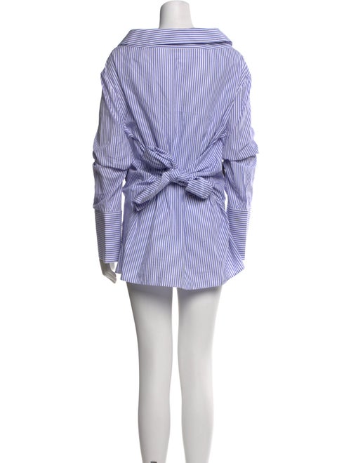 Off-White Striped Long Sleeve Button-Up Top