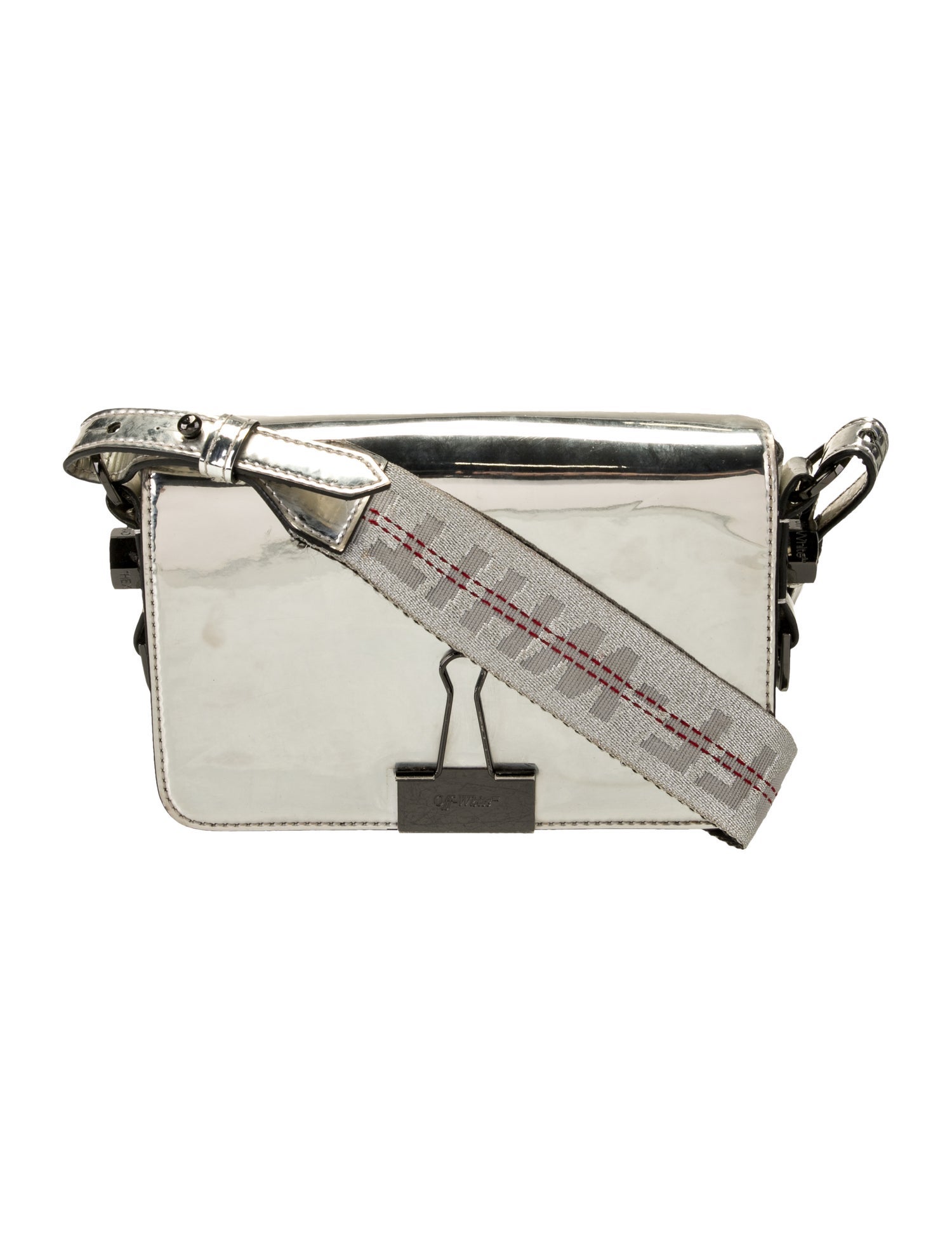 Off-White Patent Leather Crossbody Bag
