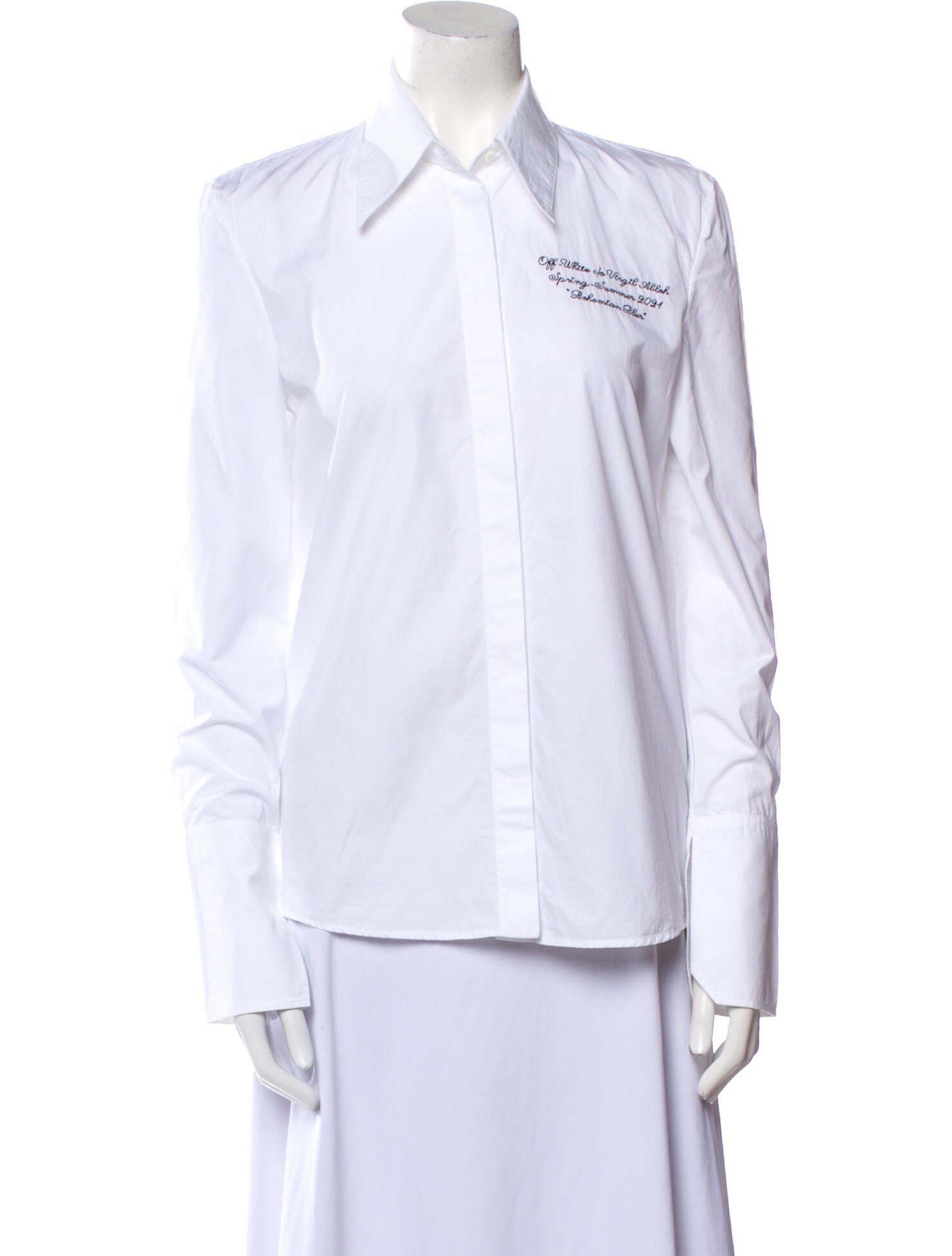 Off-White 2021 Long Sleeve Button-Up Top