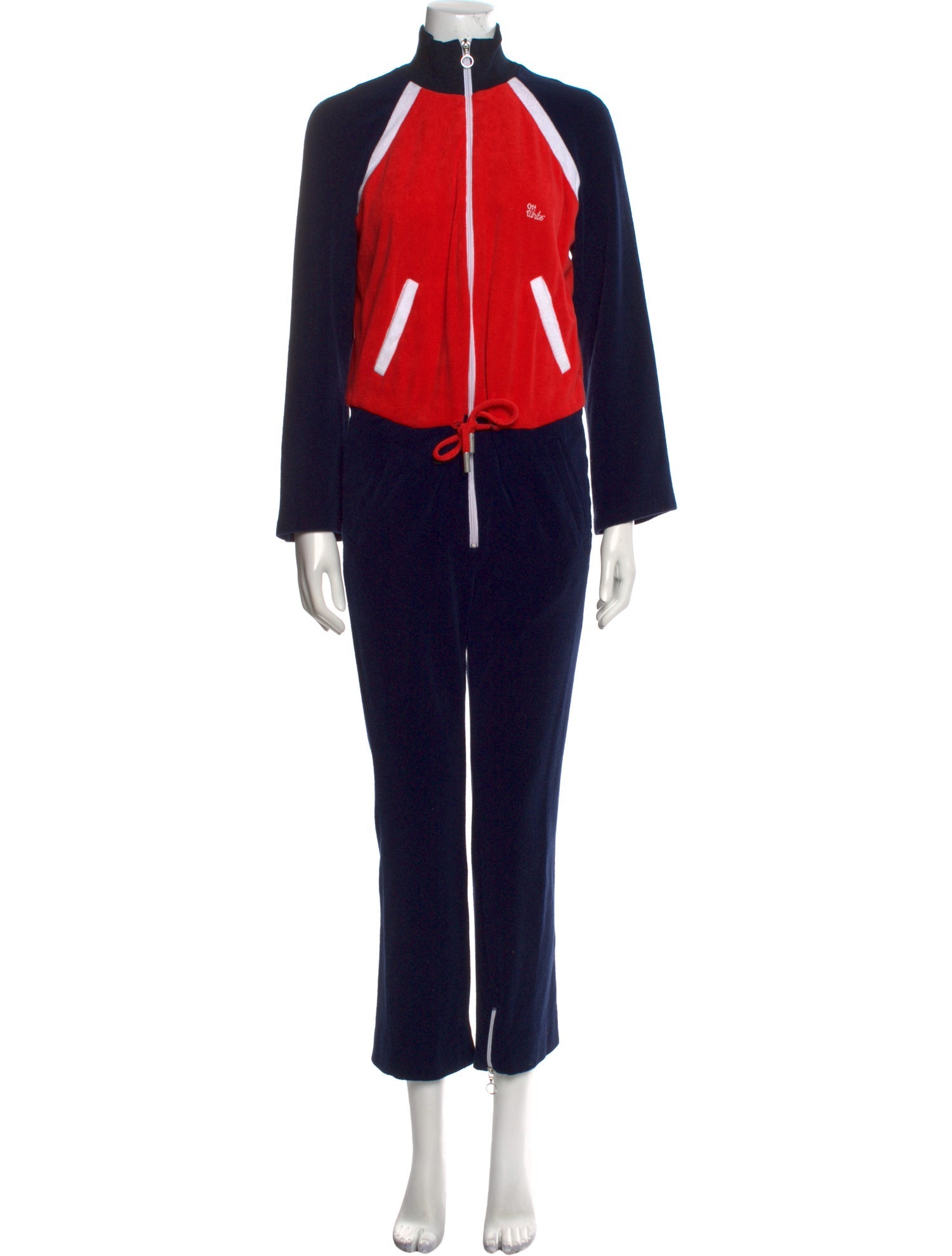 Off-White Mock Neck Jumpsuit