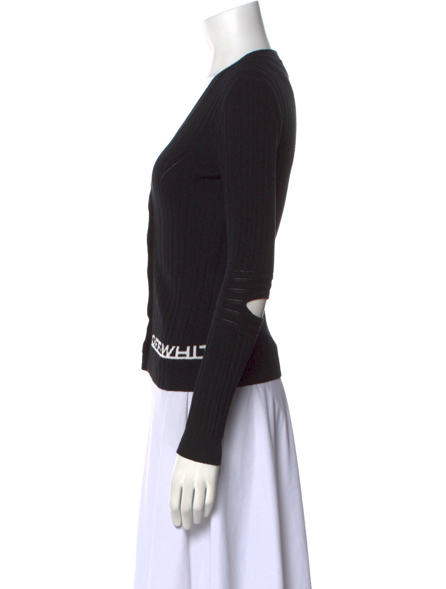 Off-White V-Neck Sweater