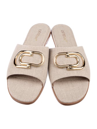 Off-White Paperclip Canvas Slides