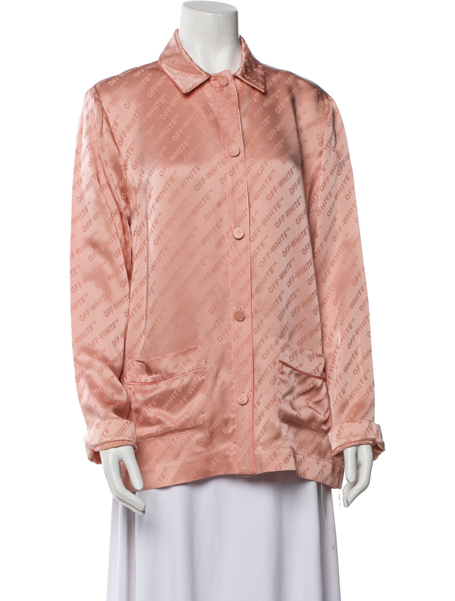 Off-White 2019 Logo Button-Up Top