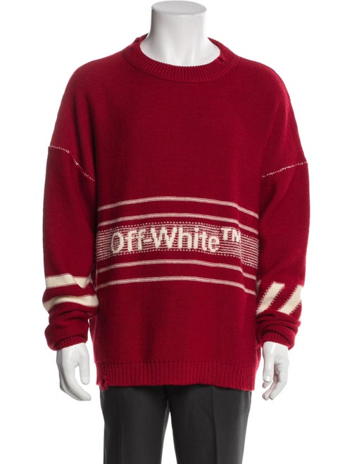 Off-White Wool Striped Pullover