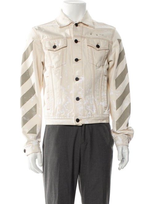 Off-White 2020 Diagonals Splatter Trucker Jacket