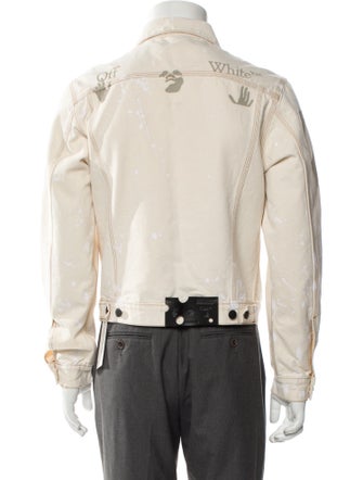 Off-White 2020 Diagonals Splatter Trucker Jacket