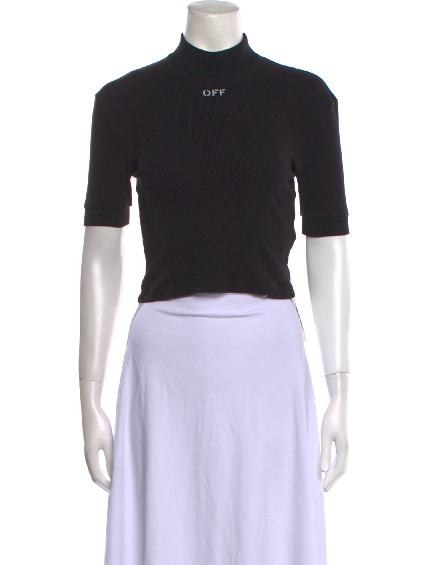 Off-White 2019 Mock Neck Crop Top