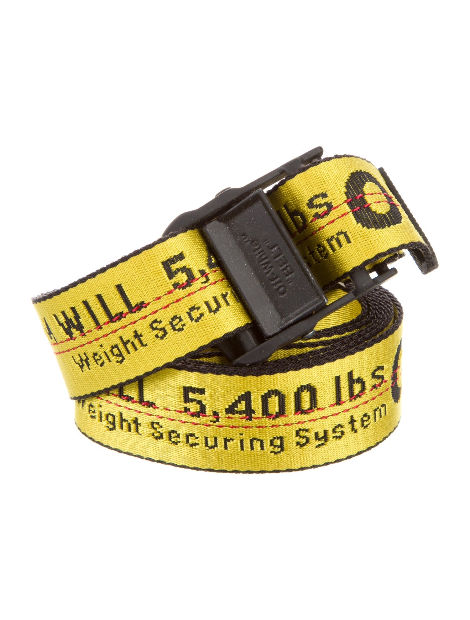 Off-White 2022 Classic Industrial 'Yellow Black' Waist Belt