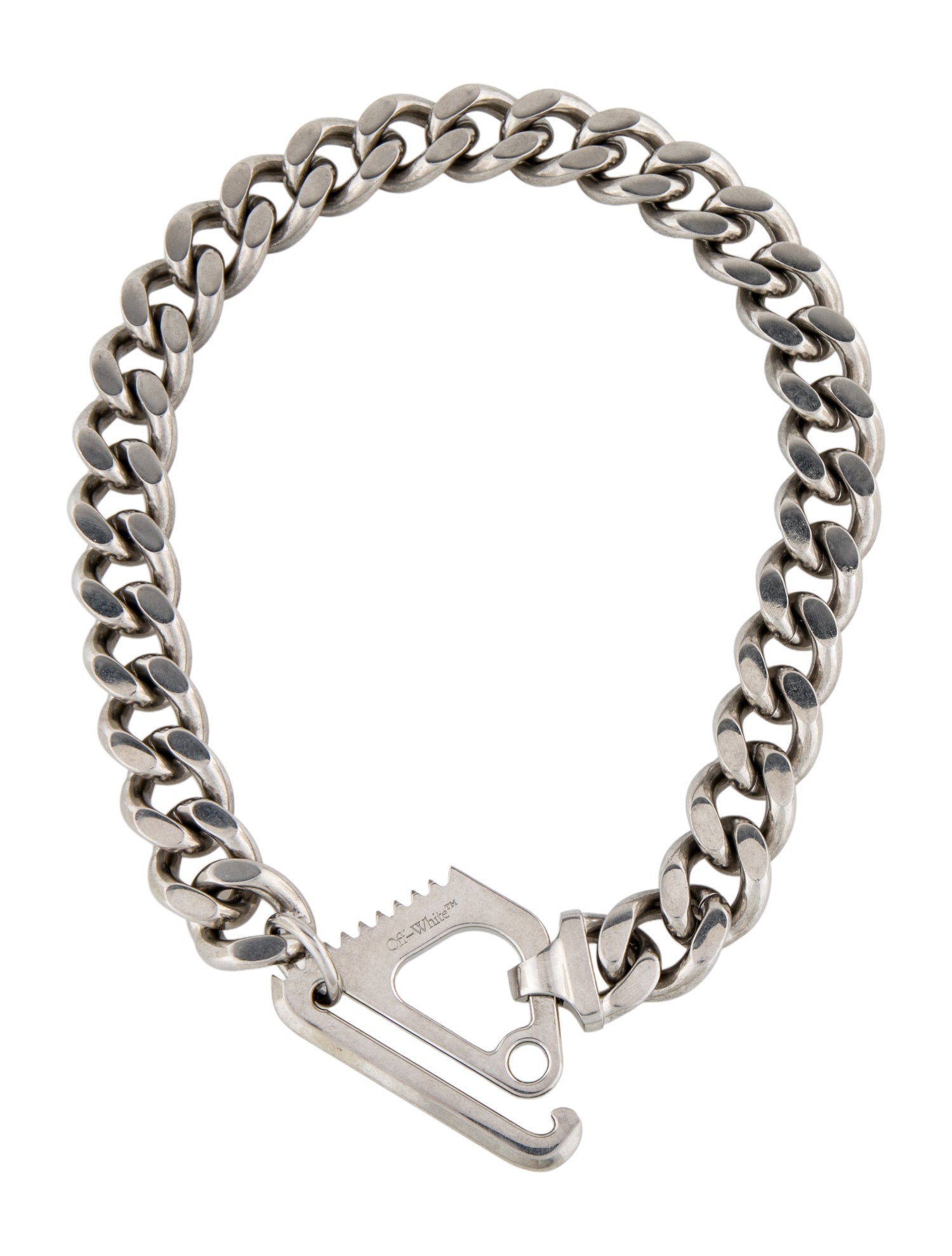 Off-White Heavy Chain Pendant Necklace