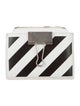 Off-White Diagonal Stripe Binder Clip Leather Wallet