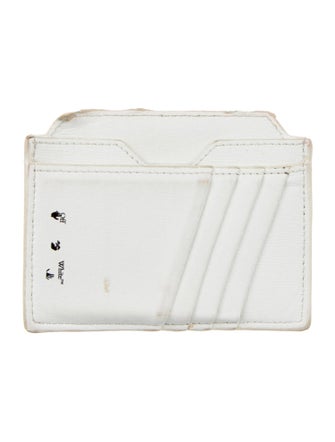 Off-White Diagonal Stripe Binder Clip Leather Wallet