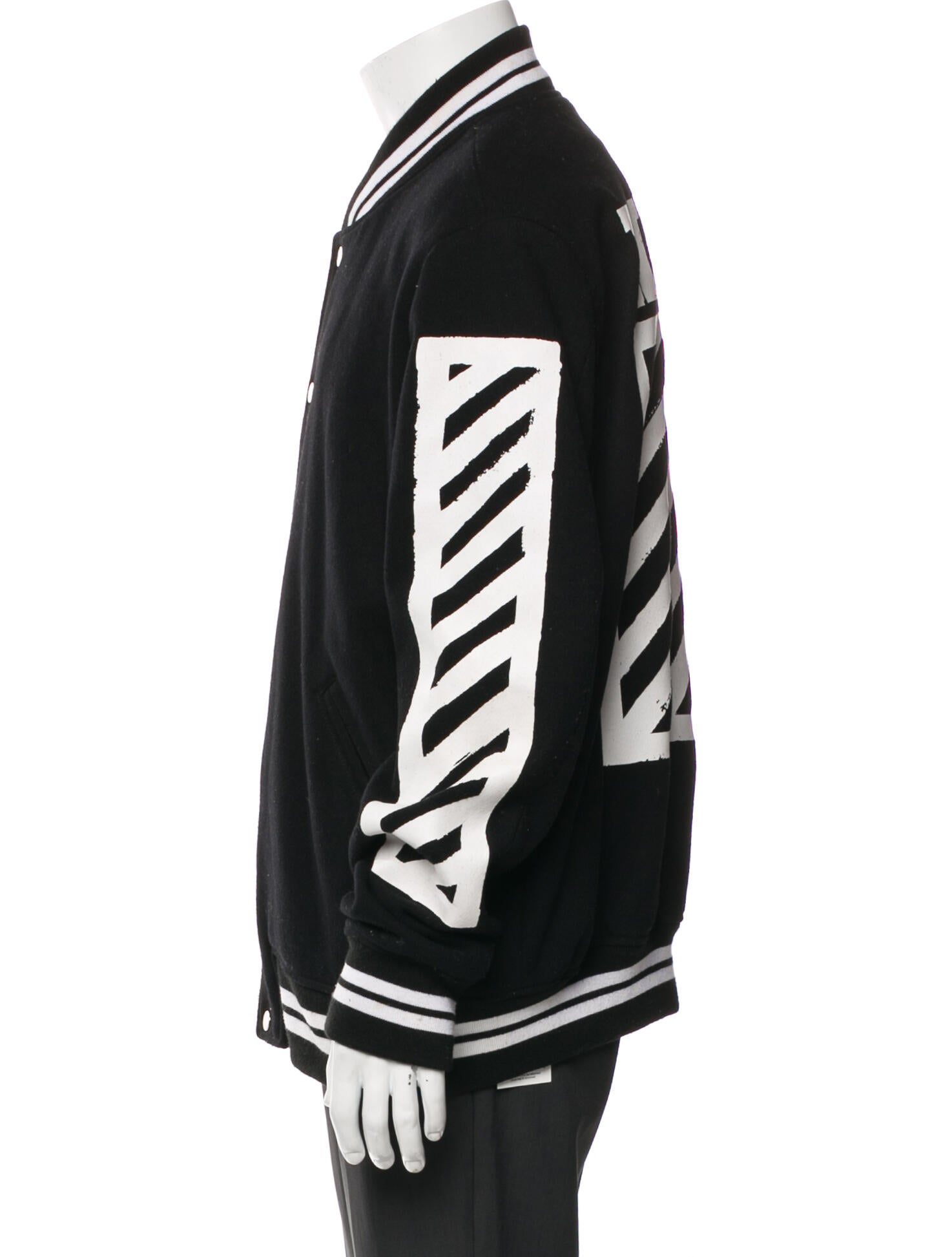 Off-White Diagonals Virgin Wool Varsity Jacket