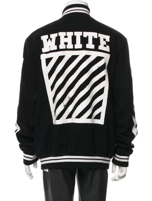 Off-White Diagonals Virgin Wool Varsity Jacket