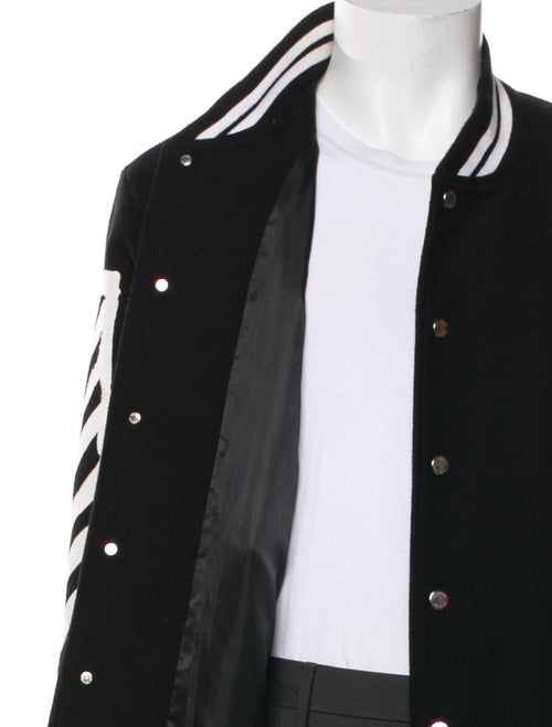 Off-White Diagonals Virgin Wool Varsity Jacket