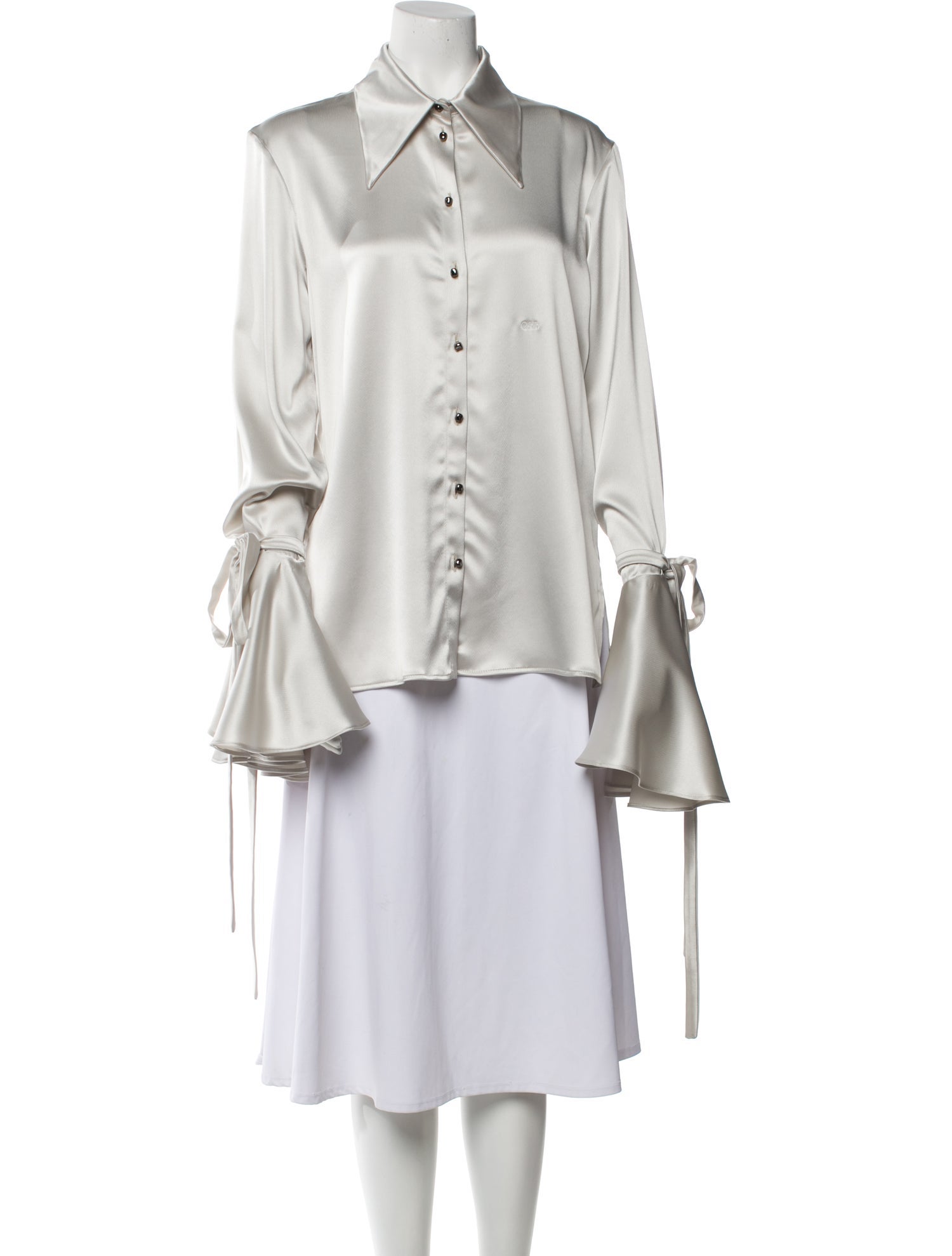 Off-White 2017 Logo Button-Up Top