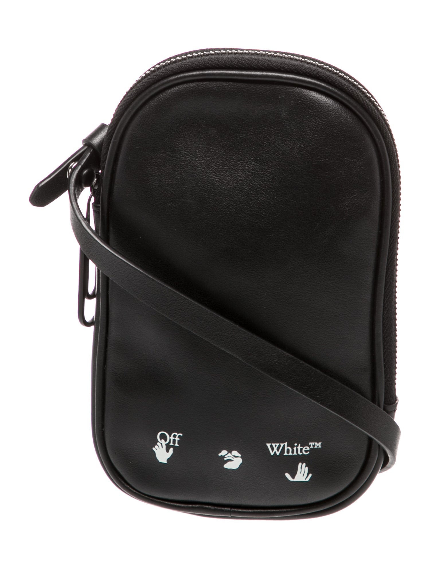 Off-White Leather Phone Holder