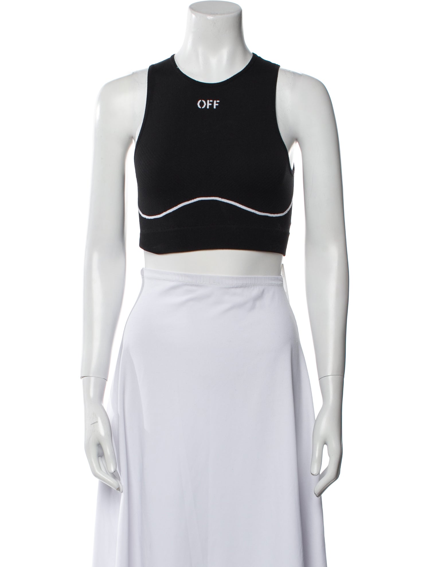 Off-White 2023 Crew Neck Crop Top