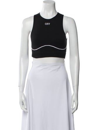 Off-White 2023 Crew Neck Crop Top