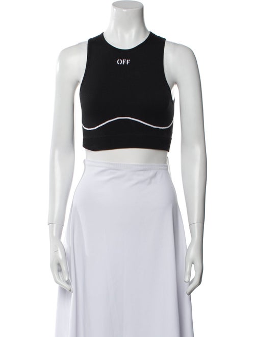 Off-White 2023 Crew Neck Crop Top