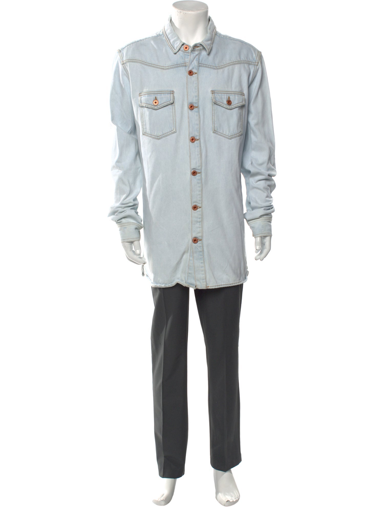 Off-White Long Sleeve Denim Shirt