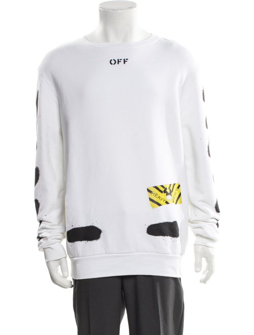 Off-White 'Mirror Mirror' Spray Paint Diagonals Graphic Print Sweatshirt