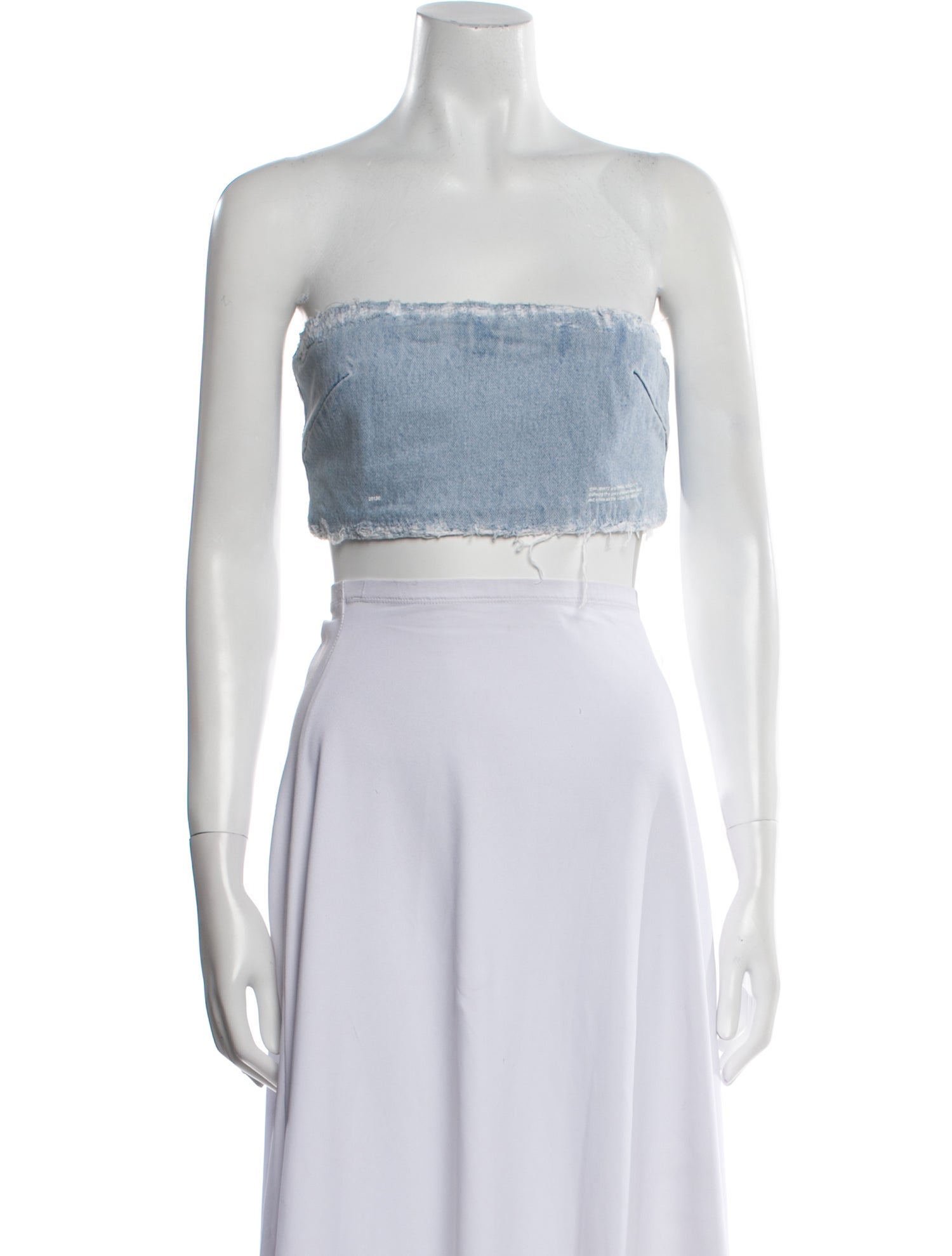 Off-White 2018 Strapless Crop Top