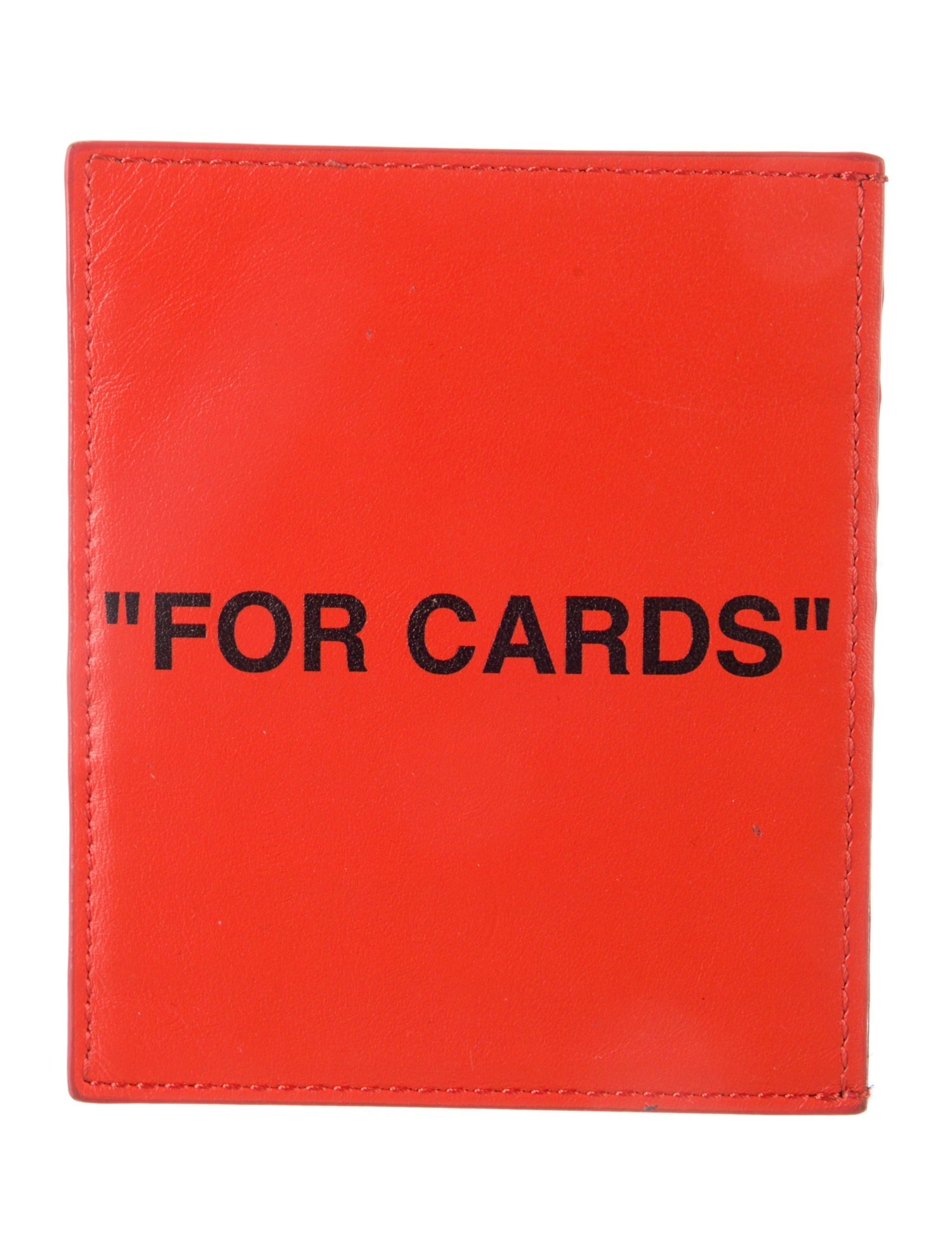 Off-White Card Leather Bifold Wallet