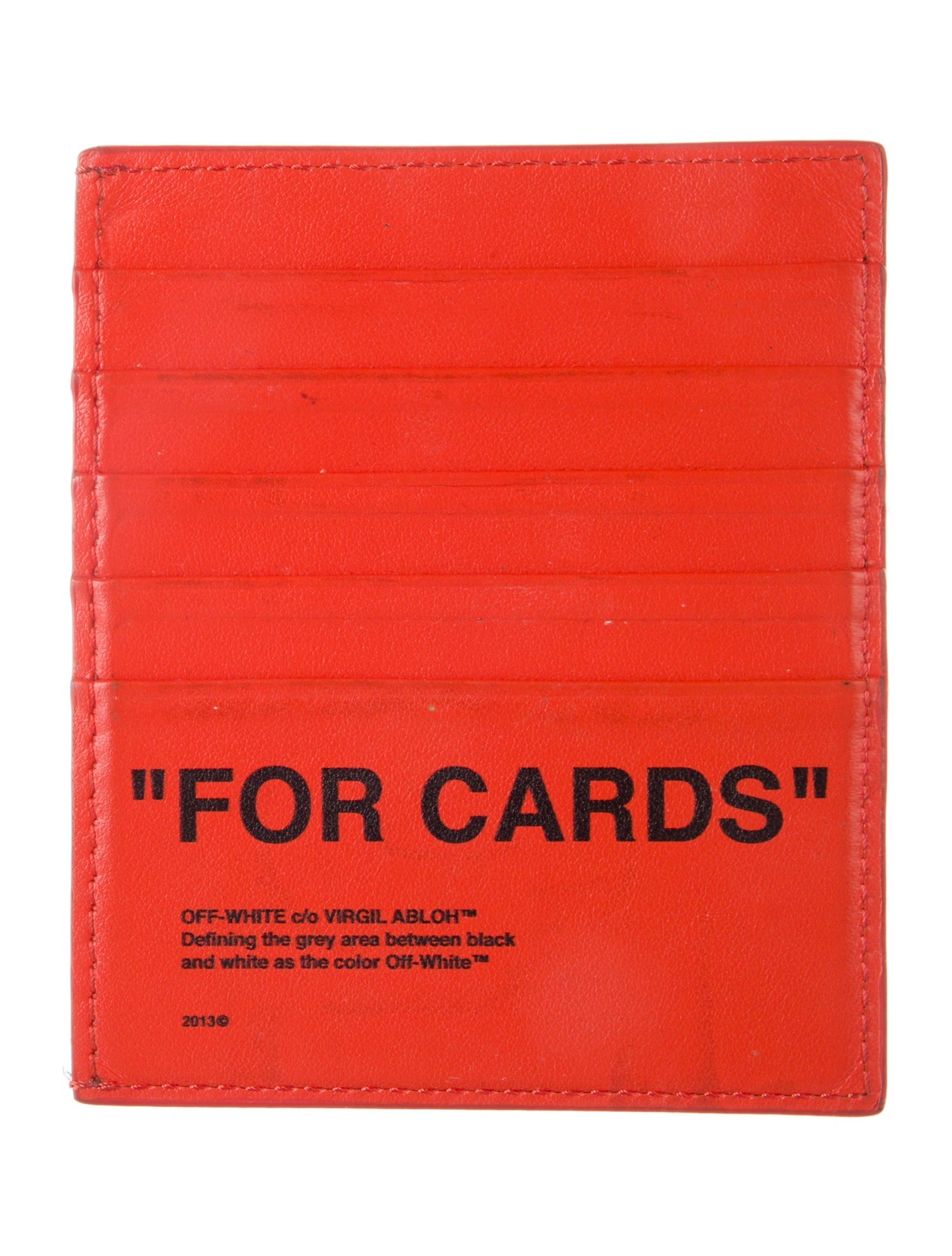 Off-White Card Leather Bifold Wallet