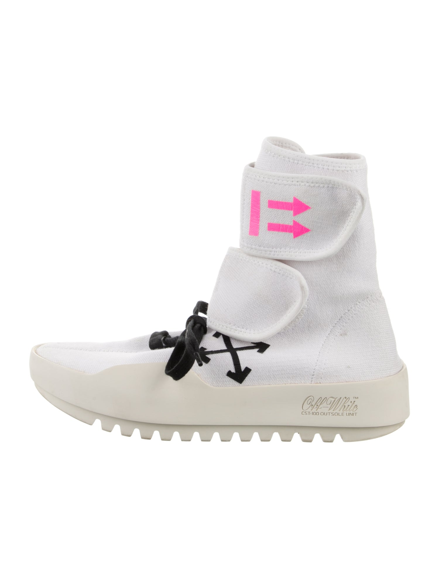 Off-White CST-001 Moto Wrap Canvas Lace-Up Boots