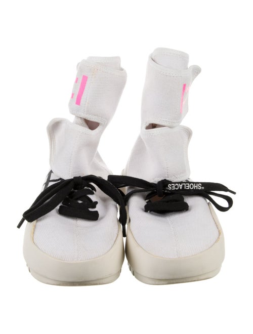 Off-White CST-001 Moto Wrap Canvas Lace-Up Boots