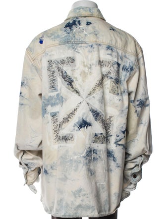 Off-White 2020 Tie-Dye Print Denim Jacket