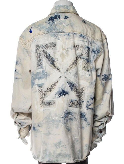 Off-White 2020 Tie-Dye Print Denim Jacket